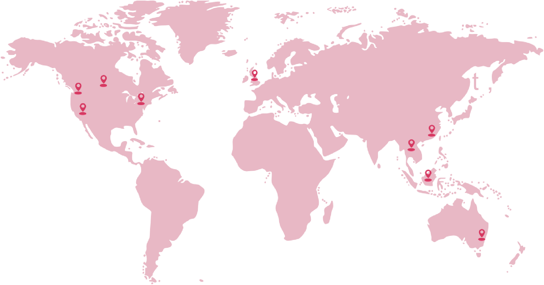 World map showing Molly Tea's 1400+ global stores